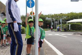 写真：道路横断の様子