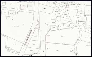 地図：地籍調査後の地籍図