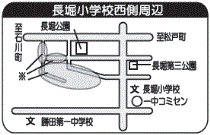 地図：長堀小学校西側周辺