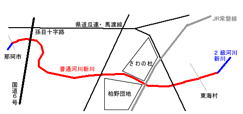 地図：新川の周辺