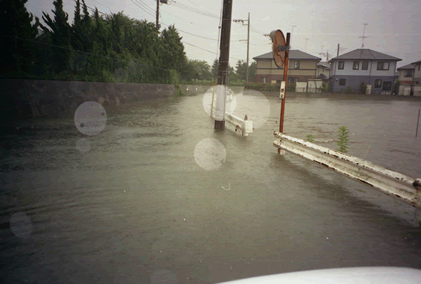 写真：高場流域の浸水の様子