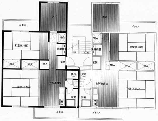 向野アパート1号棟・4号棟の間取り図