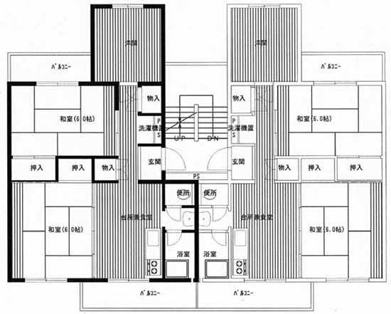 向野アパート2号棟・3号棟の間取り図