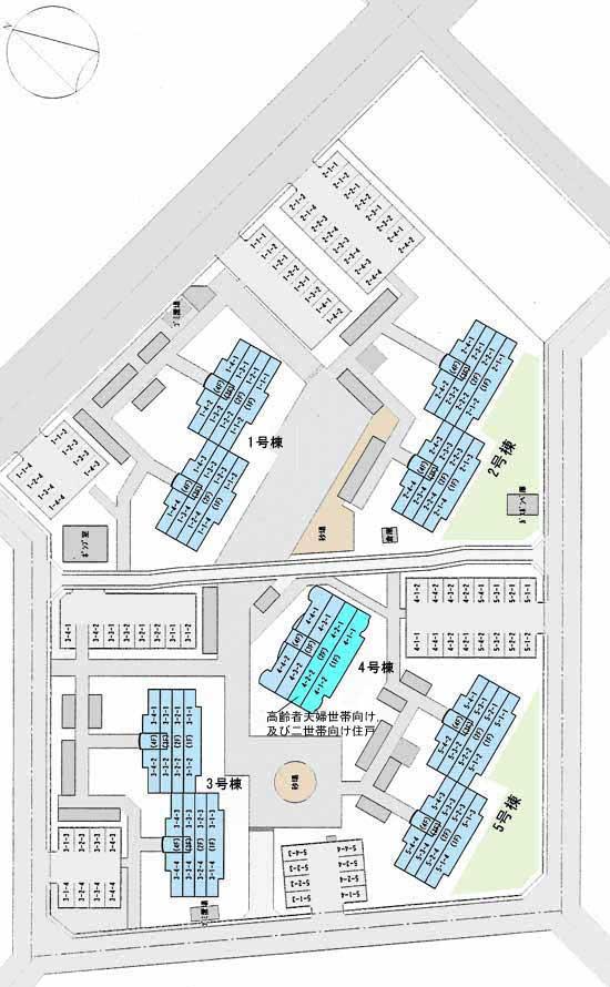 高場第1アパート配置図