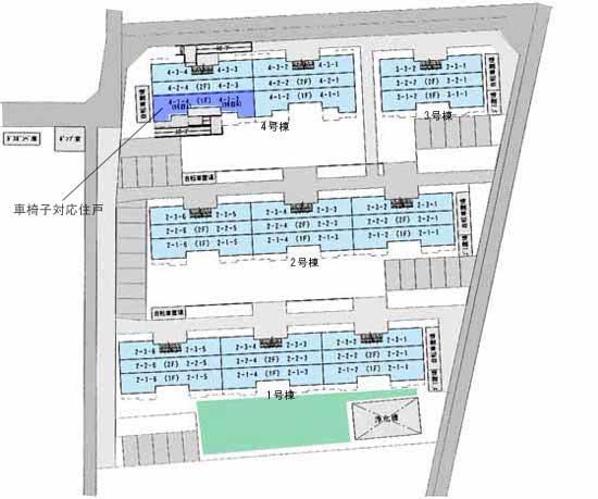 市毛第1アパート配置図