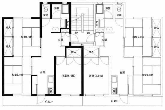 第一田宮原住宅6号棟・7号棟・14号棟の間取り図