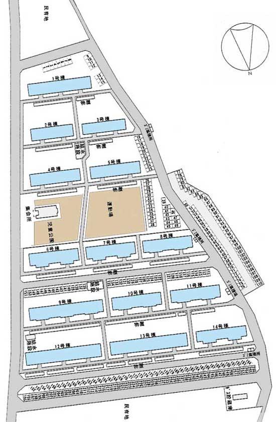 第1田宮原住宅配置図