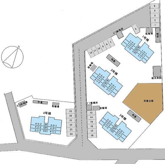 第2田宮原住宅配置図