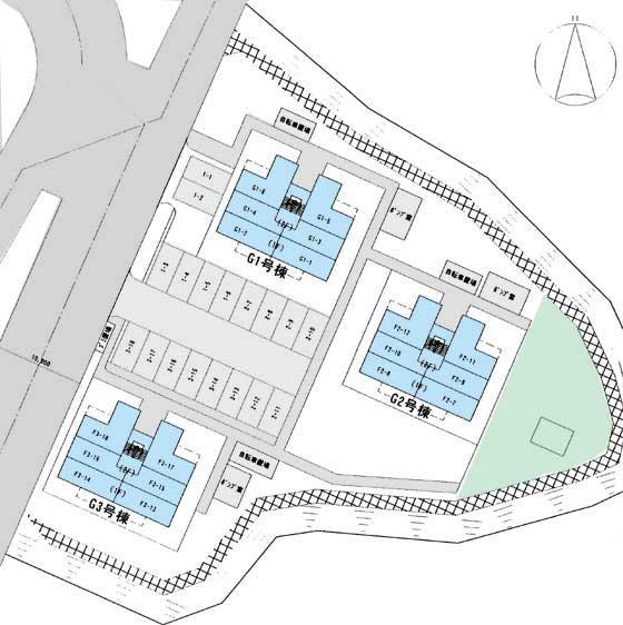 東中根アパートG棟配置図
