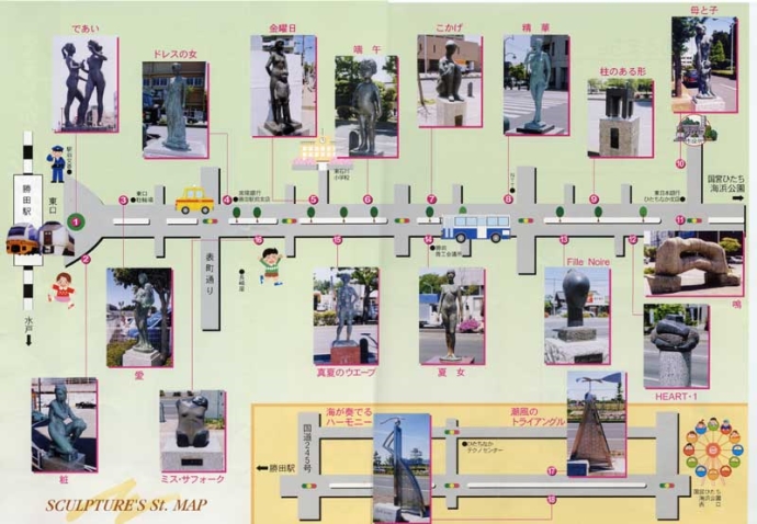 地図：彫刻通り作品