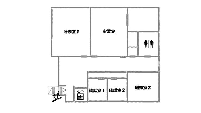 1中地区コミュニティセンター3階のイラスト