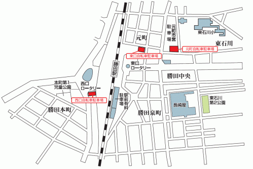 有料の自転車駐車場の案内地図の写真