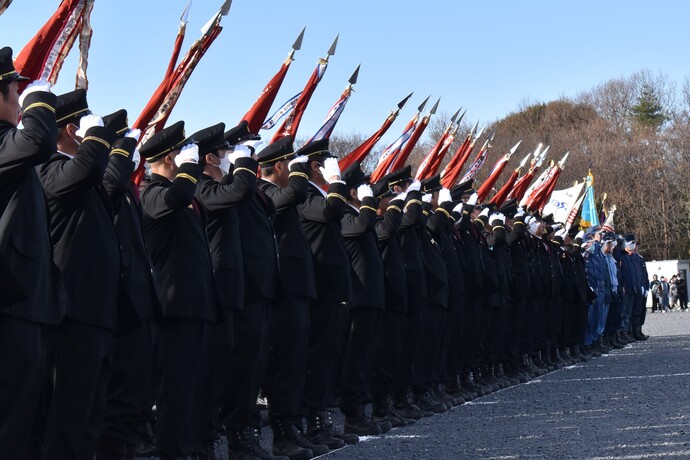 写真:出初式整列