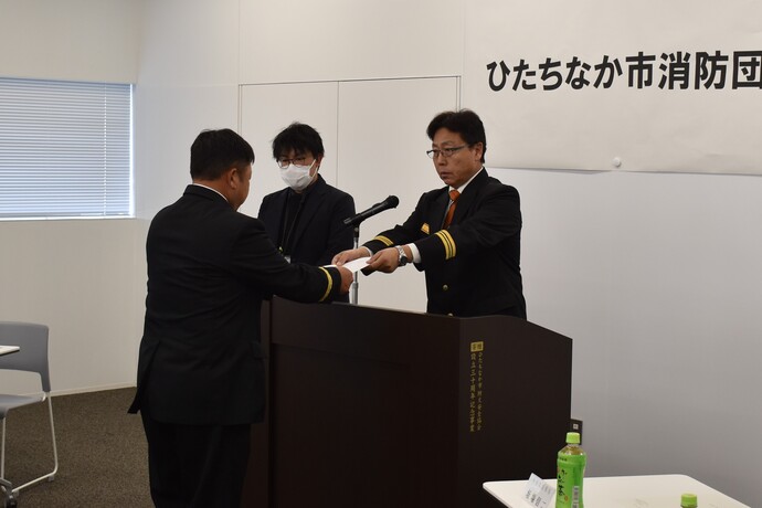 写真:辞令交付式の様子