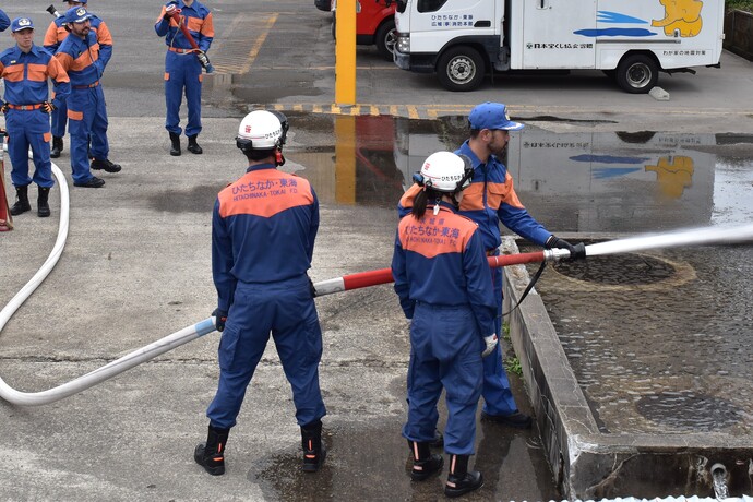 写真:新入団員訓練の様子