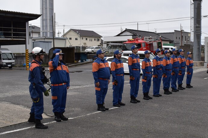 写真:新入団員訓練の様子