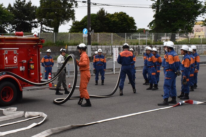 写真:機関運用訓練の様子