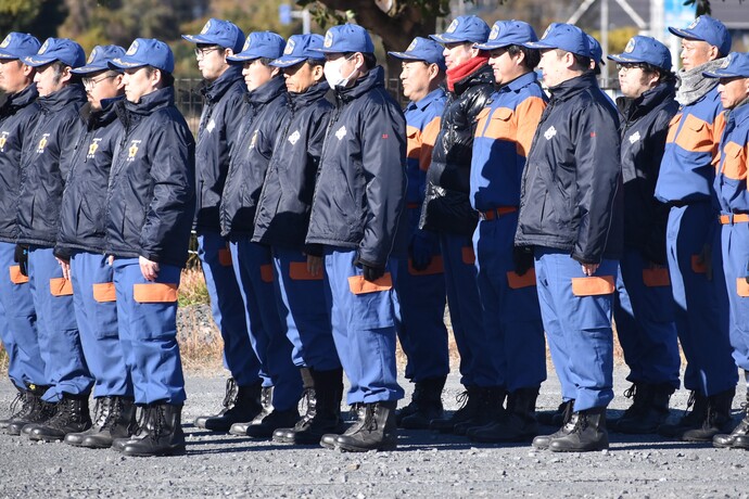 写真:訓練礼式の様子