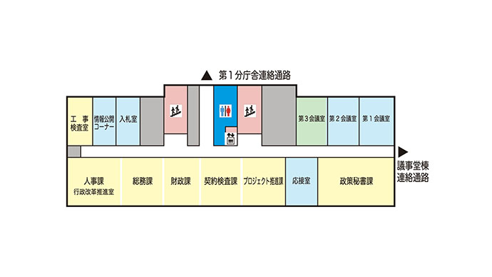 行政棟2階案内図