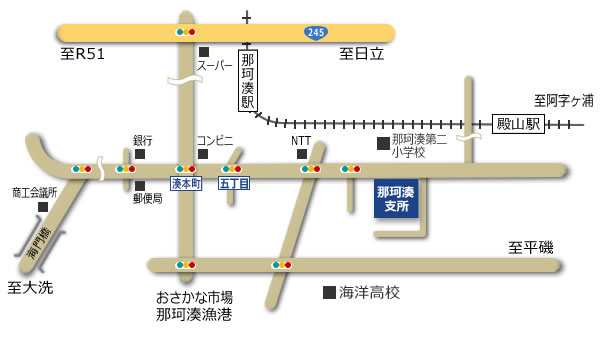 那珂湊支所周辺地図