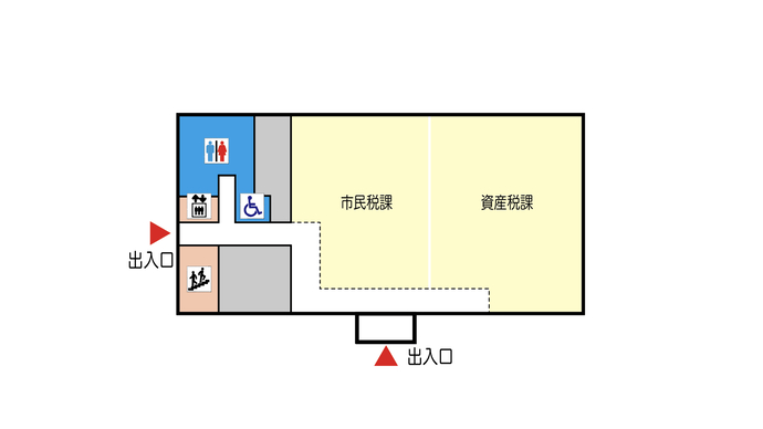 第2分庁舎1階案内図