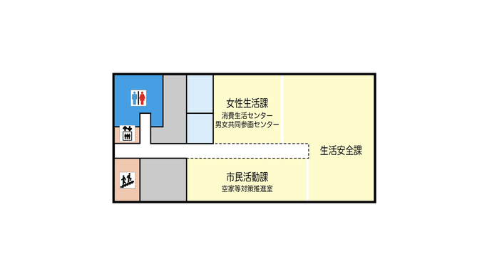 第2分庁舎2階案内図