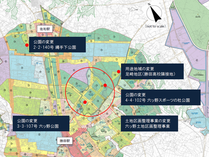 地図：変更箇所位置図