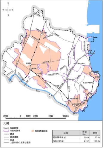 地図：居住誘導区域