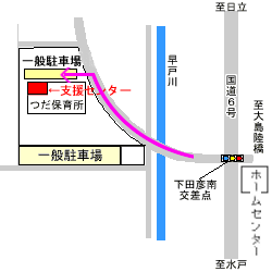 子育て支援センターへの案内地図