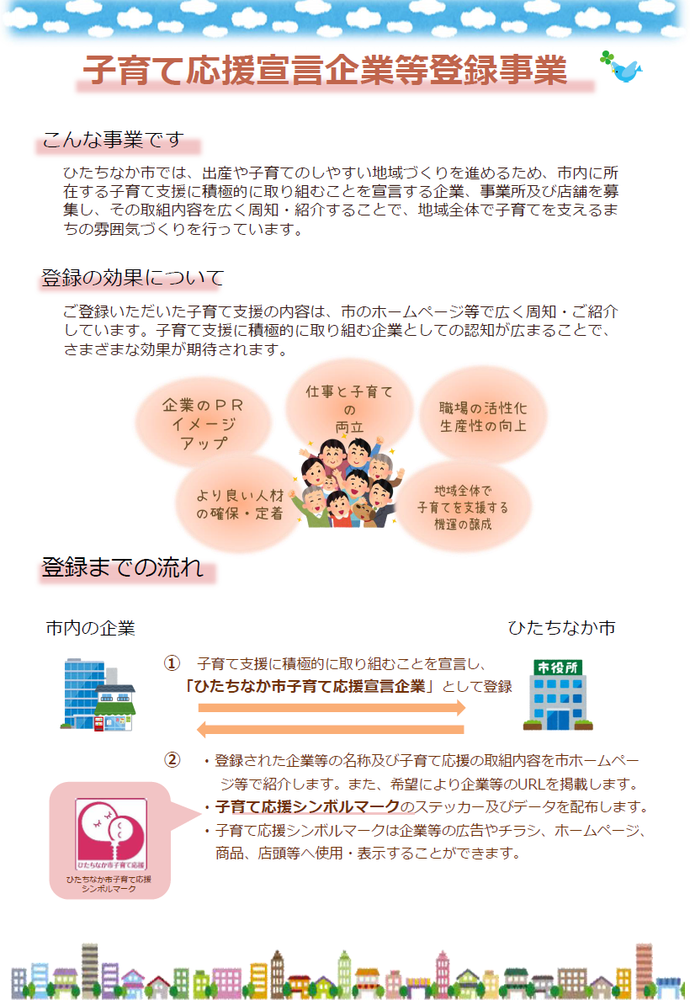 子育て応援宣言企業等募集チラシ