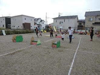 写真：運動会予行練習の様子1