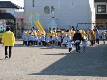 写真：避難訓練の様子