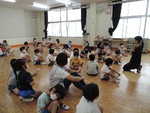 写真：2学期始めの年長組の様子