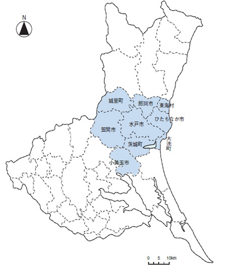 地図：県央地域