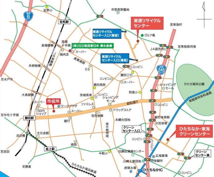 資源リサイクルセンター案内図