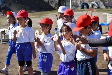 写真：メダルをもらいました