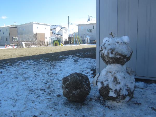 写真雪だるま