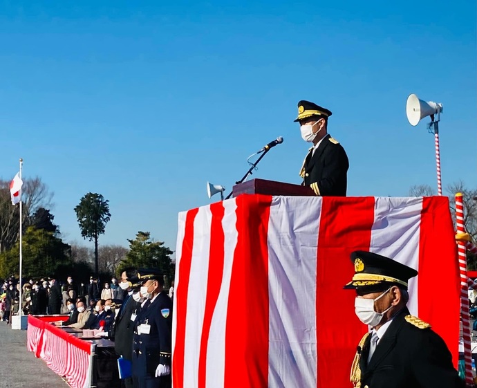 写真：参加者に挨拶する大谷市長