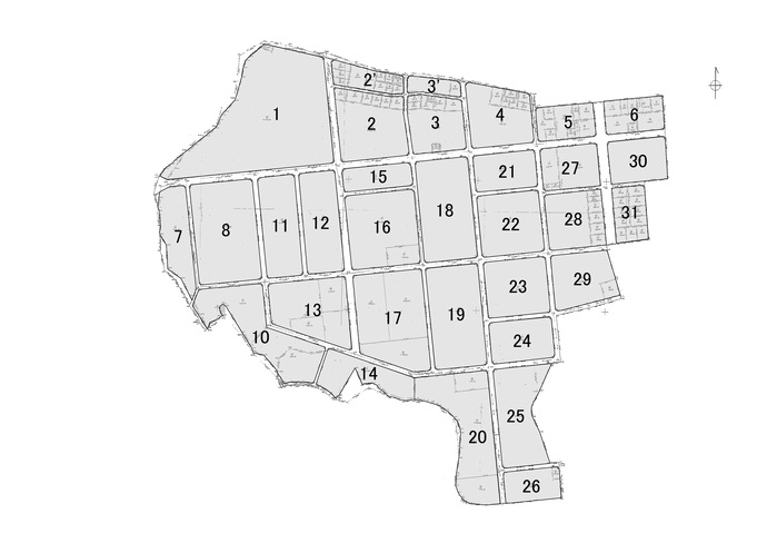 勝田第3工区街区番号図