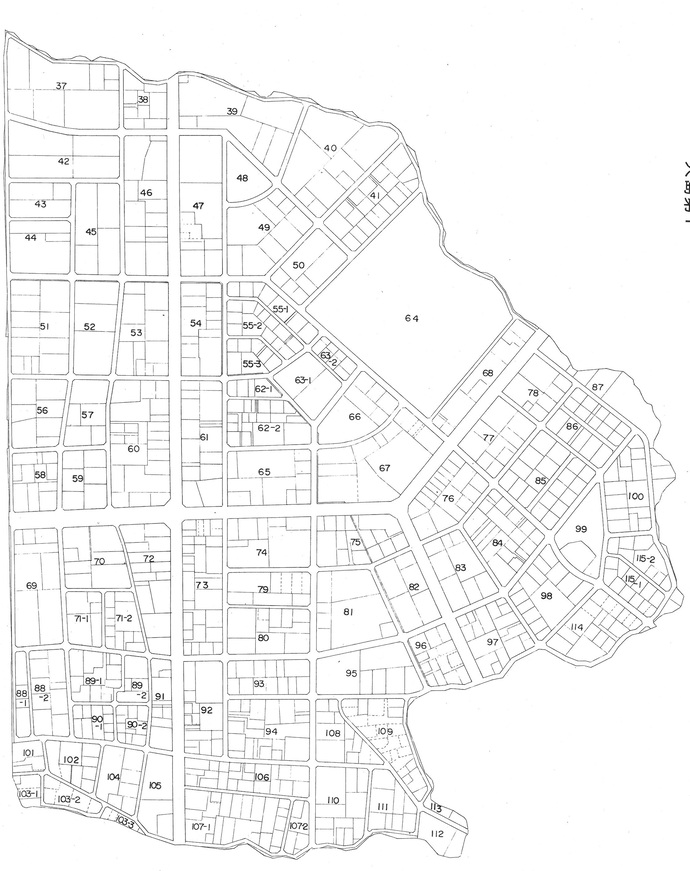 大島第1工区街区番号図