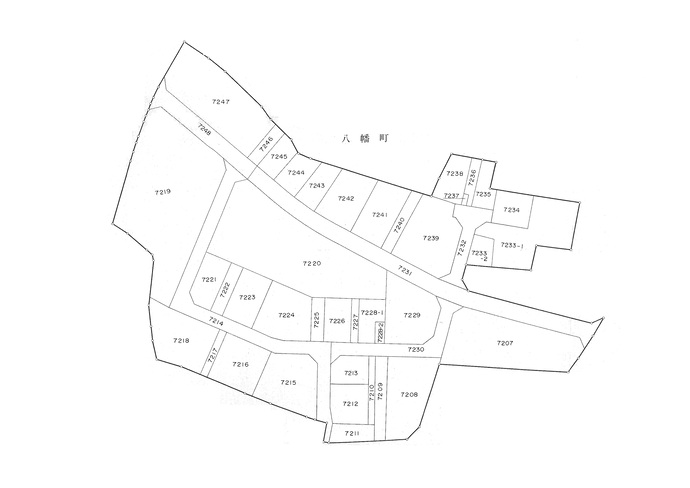 八幡町地番図