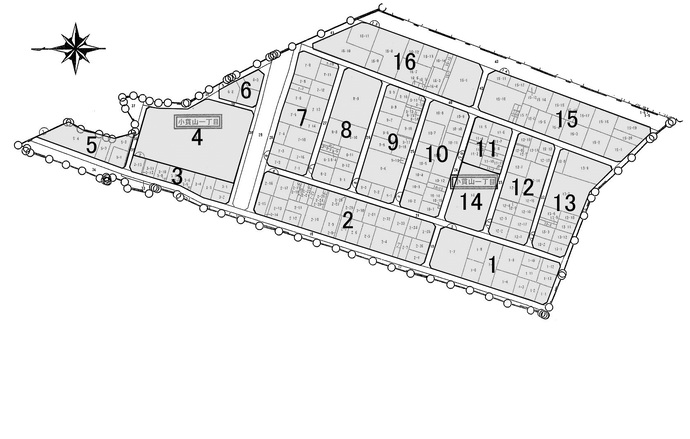 小貫山街区番号図1