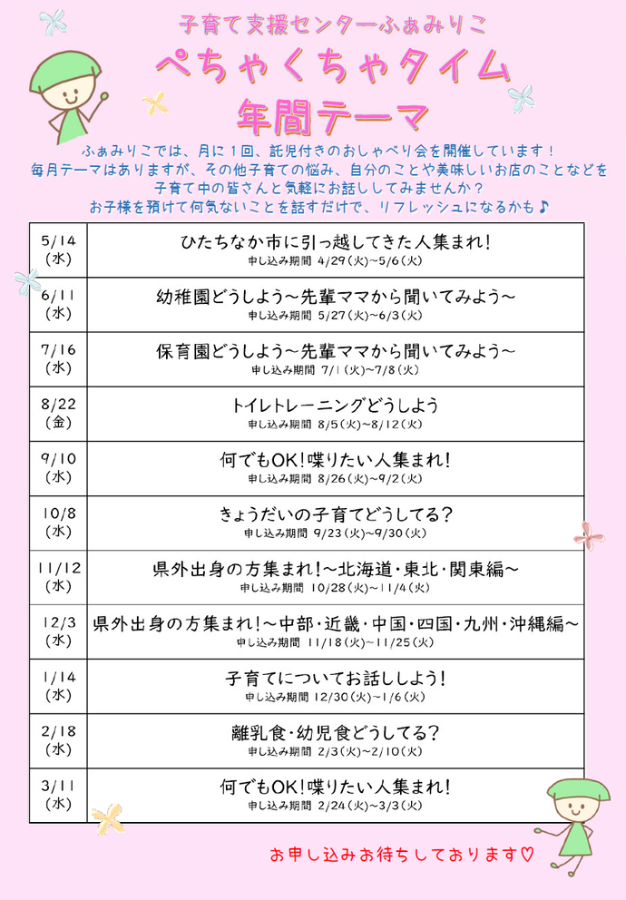 ぺちゃくちゃタイム年間テーマ