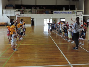 写真：1年生との交流会