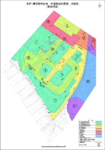 地図：武田地区用途地域変更