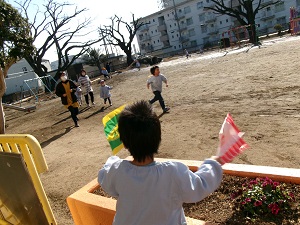 写真：マラソン応援