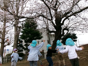 写真：小学校へ