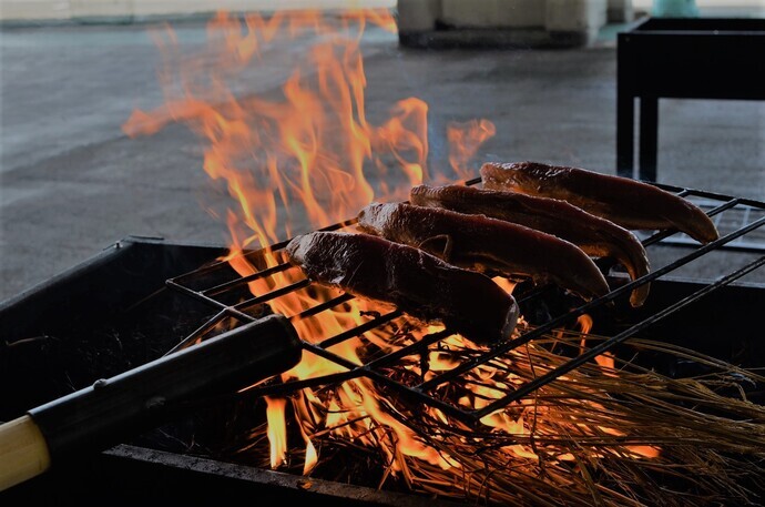 カツオの藁焼きの写真
