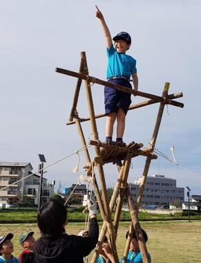 ボーイスカウトの野外活動