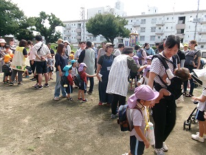 写真：2学期始業式降園時の様子